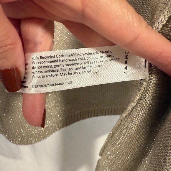 Eileen Fisher Shimmer Metallic Sweater Size XS - Picture 4 of 7